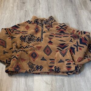 Western Quarter Zip Sherpa with adjustable waist
